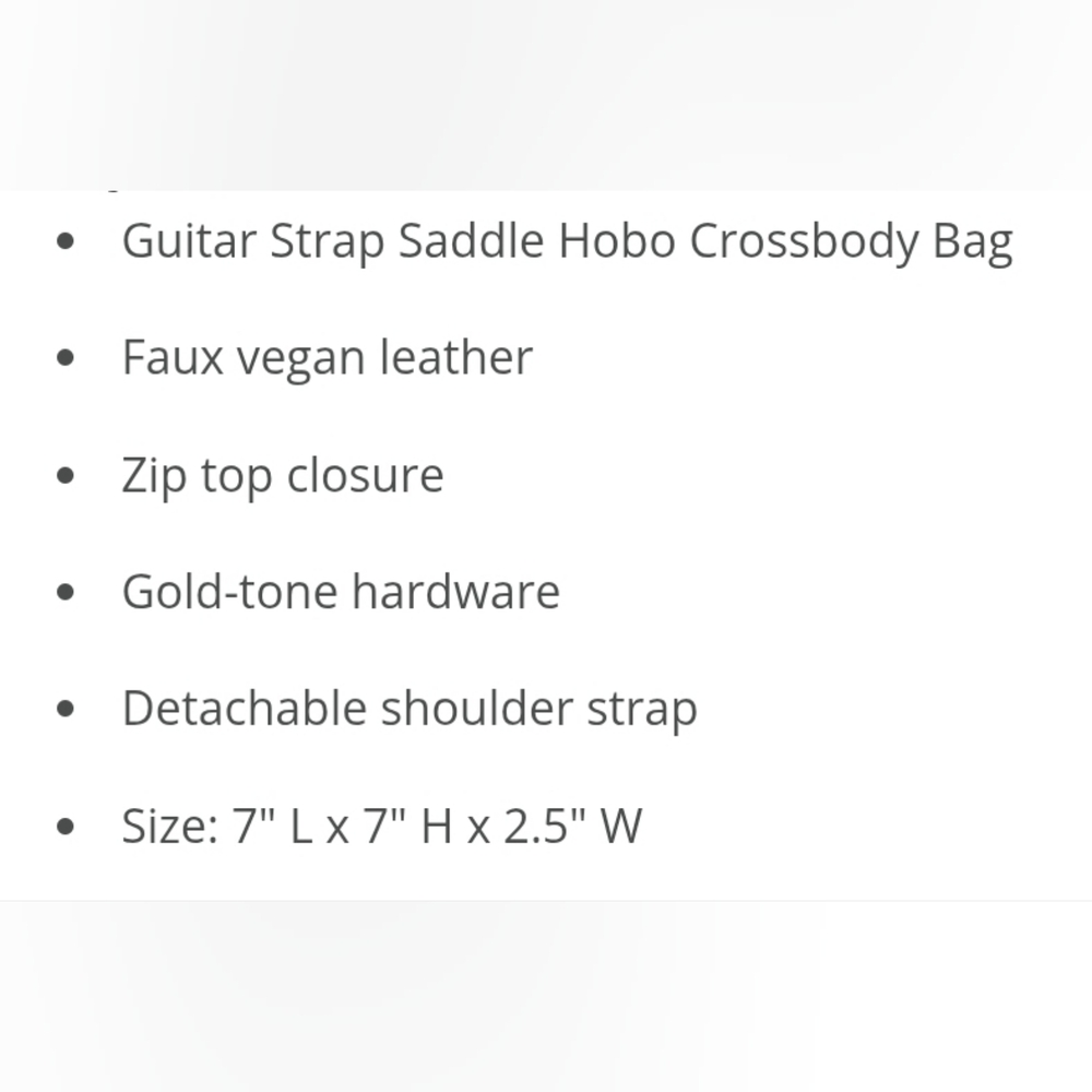 💥👜 Black Crossbody Bag w/ Guitar Strap 💥👜 - Picture 6 of 6
